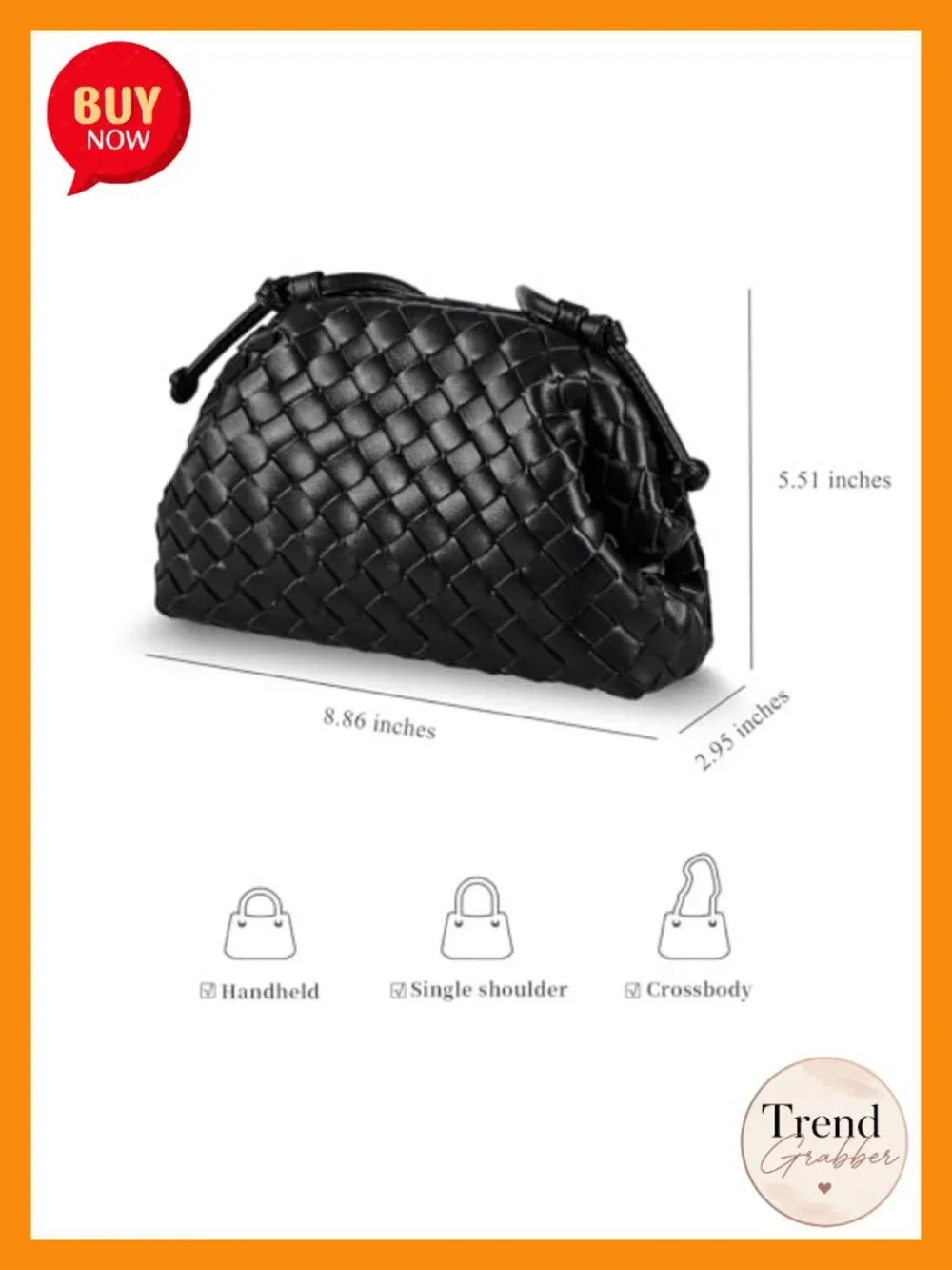 Vegan Leather Pleated Clutch Bag Woven Soft Cloud Dumpling Evening Purse Handbag